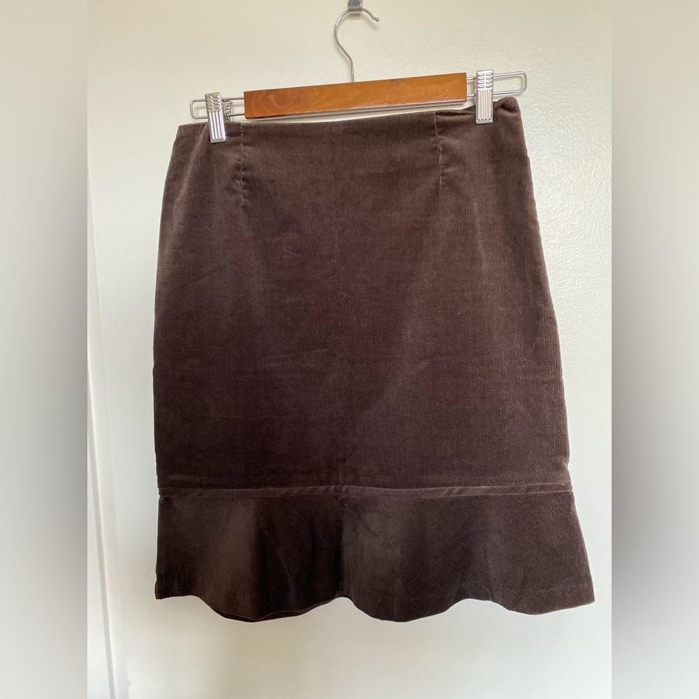 Tribal Brown Corduroy Skirt, Size 2 NWOT - Picture 3 of 6